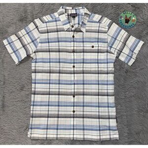 Patagonia Shirt Mens Small S Blue Organic Cotton Casual Preppy Seersucker Button